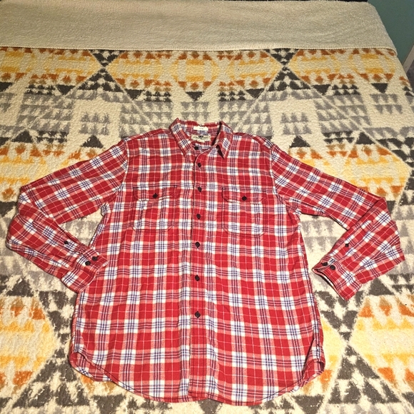CLUB Room Flannel Long-Sleeve Fitted Button-Down Shirt for Men Size Large - Picture 1 of 5